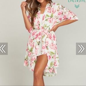 Brie Garden Of Blooms Robe - One Size